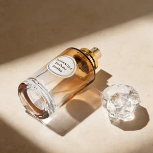 Luxe Vintage Glass Perfume Bottle With Crystal Cap 50ml 100ml Refillable Spray for Collector