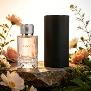 Luxurious Custom Made Glass Perfume Bottle with 100ml Capacity Customized Color and Printed Log with a Box Included