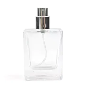Luxurious High quality Perfume Empty Glass Bottle square Perfume Spray Bottle