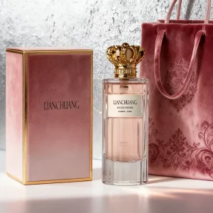 Luxurious Noble Perfume Bottle 100ml Cylindrical Striped Glass Perfume Bottle with Spray Logo and Packaging Can Be Customized