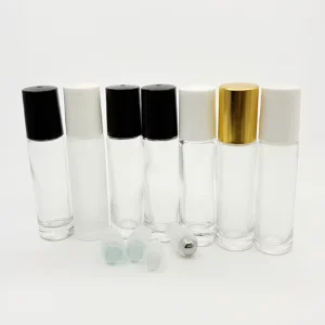 Luxury 10ml Matte Frosted Glass Cylinder Screen Printed Perfume with Roll on Cap Hebei Plastic Screw Top Cap