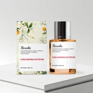 Luxury 50ml Unisex Fragrance Oil Women’s Perfume in Floral Marshmallow Glass Bottle Long Lasting Light Scent Parfum Liquid Form