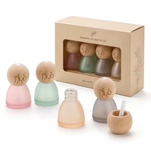 Luxury Aroma Scented Glass Bottle Round Frosted Reed Diffuser Bottle Home Decorative Glass Bottle with Wood Cap