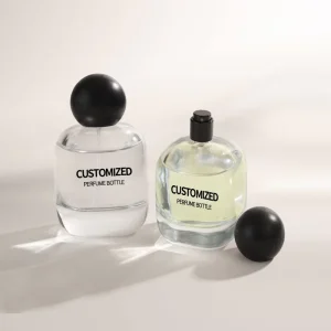 Luxury Clear Glass Perfume Bottle 30ml 50ml 100ml Empty with Pump Sprayer Lid