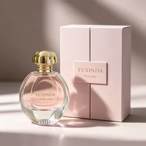 Luxury Custom 30ml 50ml 100ml Magnetic Cap Parfum Gold Lid Designer Refillable Empty Glass Perfume Bottle with Box