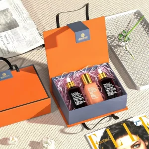 Luxury Custom Logo Sustainable Cosmetic Packaging Magnetic Rigid Box Perfume Gift Set Packaging Mystery Box for Skincare