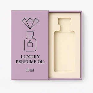 Luxury Custom Perfume Oil Packaging Box with Silver Stamping Logo Gift Box
