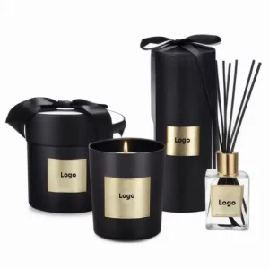 Luxury Custom Private Label Christmas Home Fragrance Scented Candles And Reed Diffuser Gift Set