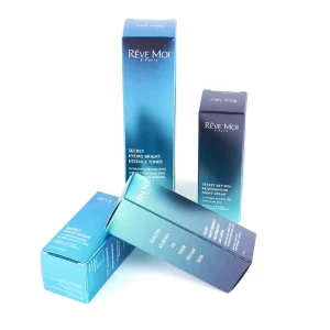 Luxury Custom Waterproof PET Folders Box with Embossing & Matt Lamination for Skincare Packaging