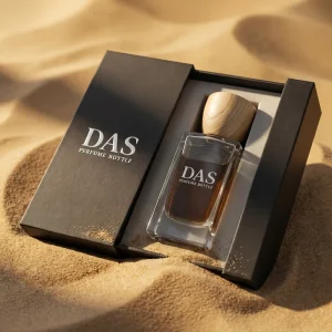 Luxury Exotic Amber Black Tint Style Thick Sole Color Spraying 50ml Perfume Bottle with Dark Wood Cap for Arabic Fragrance