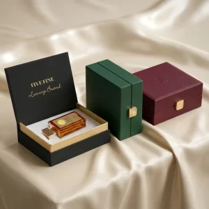 Luxury High Square Fragrance Gift Box Magnetic Closure Rigid Structure Handmade Recyclable Paperboard Box for Perfume