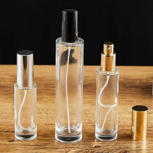 Luxury Matte Portable Thick Bottom Press Spray Fine Mist 18 Screw Mouth Cylindrical Perfume Glass Empty Bottle
