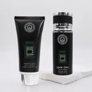 Luxury Men Fragrance Gift Set 110ml Parfum Spray and 100ml Scented Body Lotion Long Lasting Premium Daily Care Fragrance Set