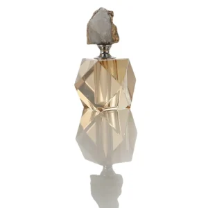 Luxury Natural Agate Stone Top Crystal Liquid Floral Perfume & Oil Bottles with Long Lasting Scent
