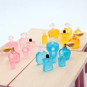 Luxury Original Miniature Perfume Custom Logo Lifelike Colorful Resin Charms Doll House Toy