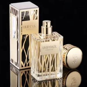 Luxury Perfume Gift Set with Gold Capped Bottle and Elegant Laser Cut Box for Special Occasions