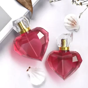 Luxury Perfume Oil Bottles Customized Unique Shape 100ml 80ml Red Color