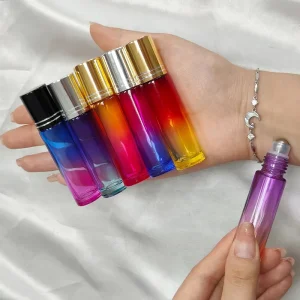 Luxury Perfume Roll On Bottles 1ml to 60ml Bulk Sizes Glass Gold Stained Cap for Essential Oils Skin Care Serums