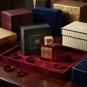Luxury Rigid Boxes for Cosmetic Perfume Bottles UV Coated Customizable Gift Packaging with Magnet Closure