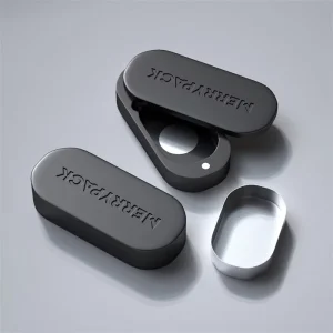 Luxury Solid Perfume Case New Unique Black Solid Perfume Container Magnetic