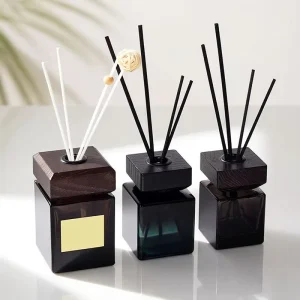 Luxury Transparent Amber & Blue 200ml Air Freshener Aromatherapy Diffuser Glass Bottle 50/100/150ml No Fire Aromatherapy