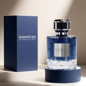 Luxury Transparent Cylindrical Hollow Crimped Glass Perfume Spray Bottle 100ml with New Cover