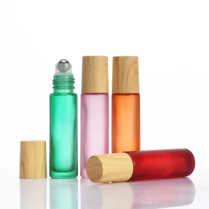 Macaroon Thick Bottom Perfume Roller Glass Bottle 10ml Printing Logo Essential Oil Roll on Bottle