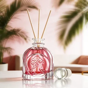 Manufacturer 100ml Corrugated Lace edged Reed Diffuser Bottle Empty Glass Aromatherapy Bottle