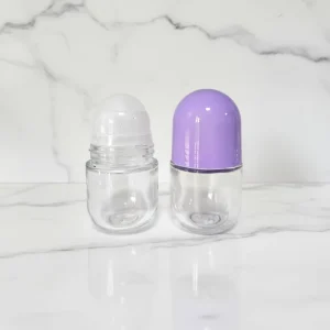 Manufacturers Spot New 50ml Roll on Bottle Cap Short Fat Round Roll on Deodorant Bottle Bottle