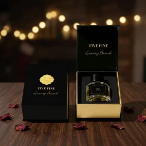 Matte Black Custom Logo Rigid Boxes Glossy Lamination Spot UV Luxury Cosmetic Perfume Packaging