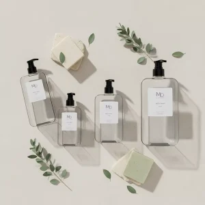 Matte Black PE 200ml 300ml 400ml Pump Action Shampoo Bottles for Men’s Skincare and Body Wash Packaging