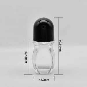 Matte Roll On Deodorant Eye Cream Containers 30ml 50ml Refillable Screw Cap Glass Roller Bottles Skin Care Serum Essential Oil