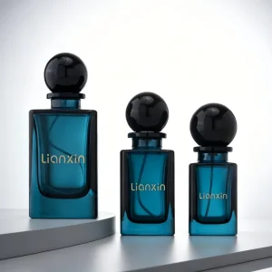 Men’s Cologne Blue Square Bottle with Round Ball Cap 30ml 50ml 100ml Perfume Square Bottle