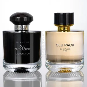 Men’s Cologne Glass Bottles 100ml Flat Round Empty Perfume Spray Bottles with Thick Base and Cap