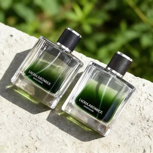 Men’s Cologne Long-Lasting Fresh Scent Clear Glass Bottle with Faux Leather Cap