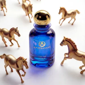 Men’s Discovery Set Custom 100ml Round Perfume Bottle with Intricate Gold Foil Box