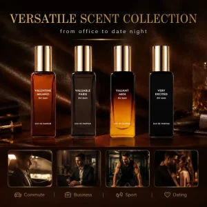 Men’s Eau De Parfum Set Long Lasting Multi Scent Perfume for Men Daily Business Sport Dating Travel Size Portable