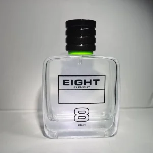 Men’s Perfume 100ml Square Glass Bottle Pump Sprayer Screen Printed Free Samples