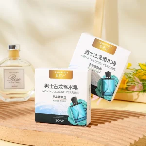 Men’s Perfume Soap Oil Control Face Washing Bath Soap with Essential Oil Handmade Brighten & Whitening Antiseptic Portable