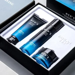 Men’s Skincare Essentials Vegan Ingredients 3-Piece Set Cleansing Gel Toner Moisturizing Cream