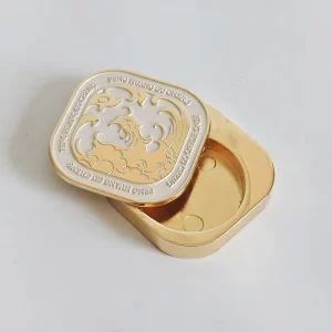 Metal Cosmetic Case Solid Perfume Box Container