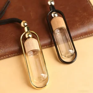 Mini Perfume Bottle with Box 10ml Empty Hanging Perfume Bottles Car Pendant Glass Fragrance Container