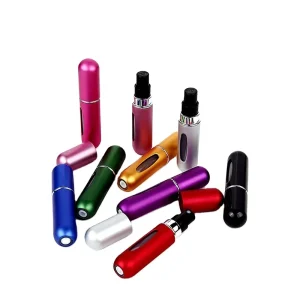 Mini Travel Perfume with Spray Atomizer Refillable Metal Packaging Perfume Bottle for Women Men 5ml 8ml