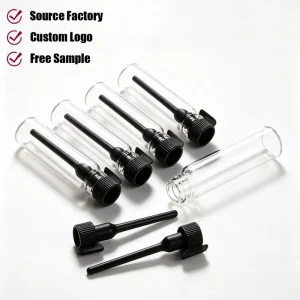Minimalist 0.5 1 2 3ml 0.1oz Travel Fragrance Sample Pipette Vials Empty Glass Perfume Tester Tube Bottles With Stopper Cap