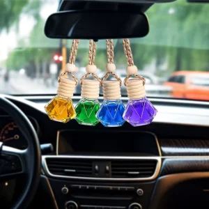 Modern Portable Lightweight Hanging Car Air Fresheners 6 Flavors Liquid Perfume Aromatherapy Long Lasting Orange Vent