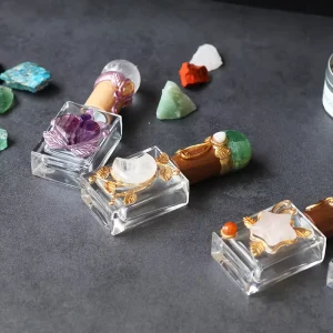 Natural Crystal Glass Bottles Perfume Bottles Storage Bottles Home Decoration Desktop Ornaments