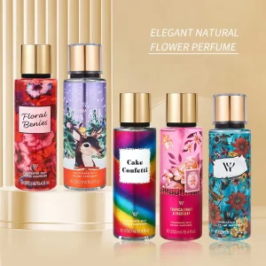 Natural Flower Perfume Body Mist 250ml Floral Scent Fragrance Spray Deodorant Mist for Daily and Party Use