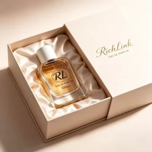 Natural Style 30ml 50ml100ml Round Shape Glass Bottle Private Label Unique Character Glass Perfume Bottle with White Cap and Box