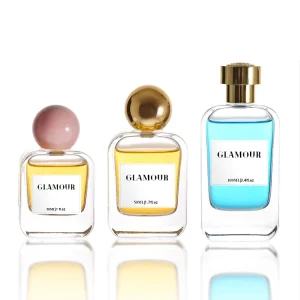New Arrival Glass Bottle for Perfume Oil Empty Pump Atomizer Crimp 50ml Refillable Glass Spray Bottle Perfume Container with Box