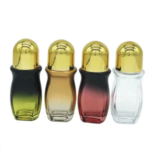 New Design 30ml 50ml Attar Glass Bottle Perfume Empty Roll on Glass Bottles